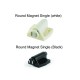 Round Magnet Single  white black