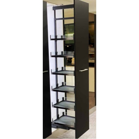 Hauss Aluminium Glass Tall Larder